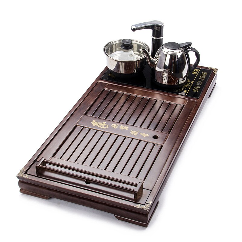 Bandeja de té de madera maciza, almacenamiento de agua de drenaje, juego de té de kung fu, cajón, sala de té, mesa, herramientas de Ceremonia de sala de té chino: see chart10