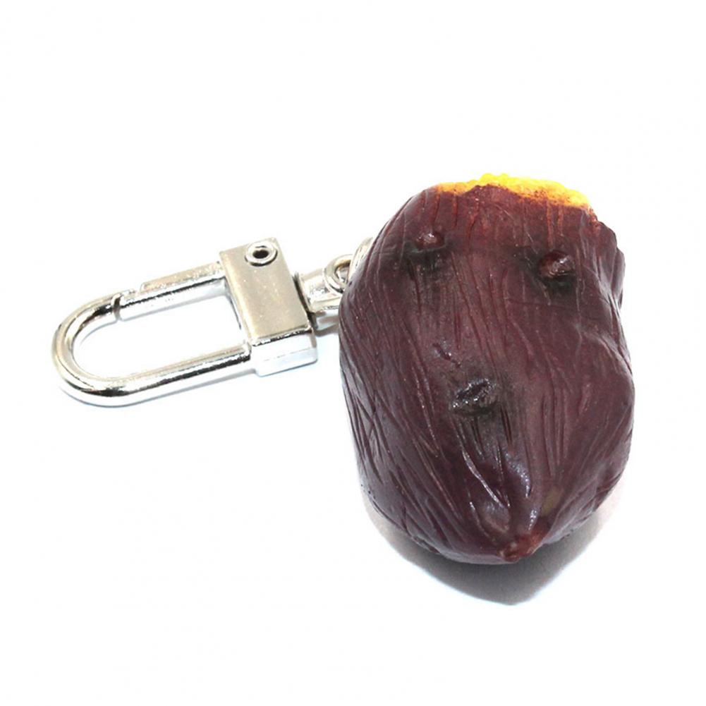 Simulation coréenne de patate douce rôti porte-clés porte-clés pendentif sac décor
