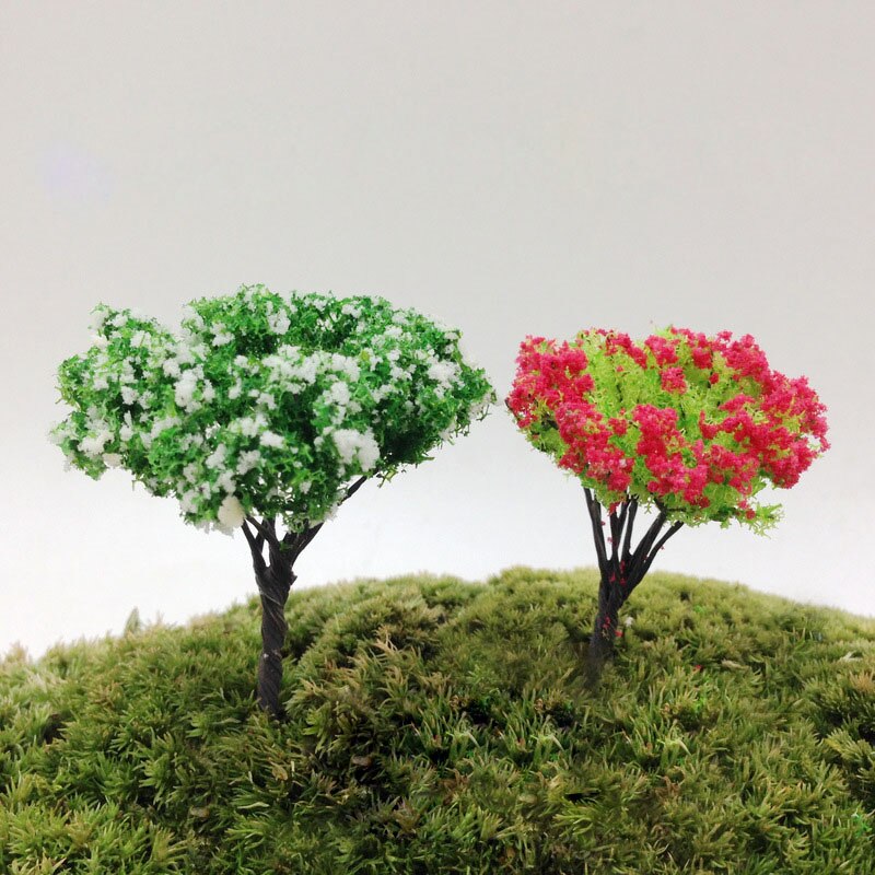 min order $10, Mini world landscaping decorative micro mini artificial cherry tree peach tree willow DIY accessories material