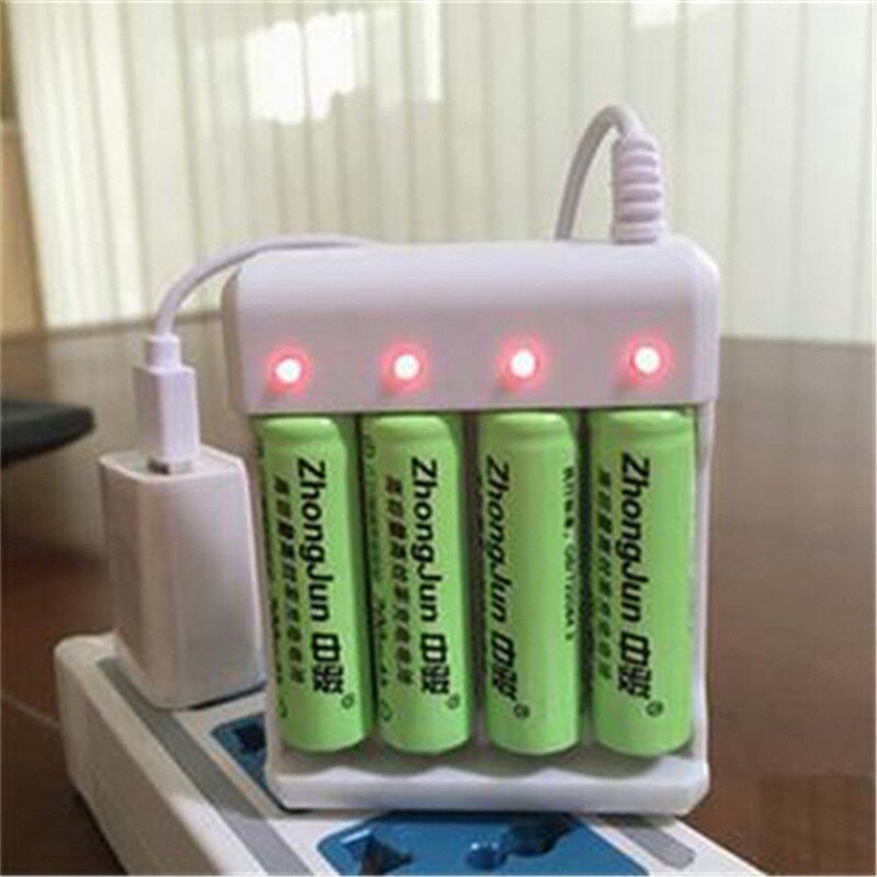 ​Usb Battery Charger Intelligent 4 Slots Aa Aaa Lithium Rechargeable Fast Smart