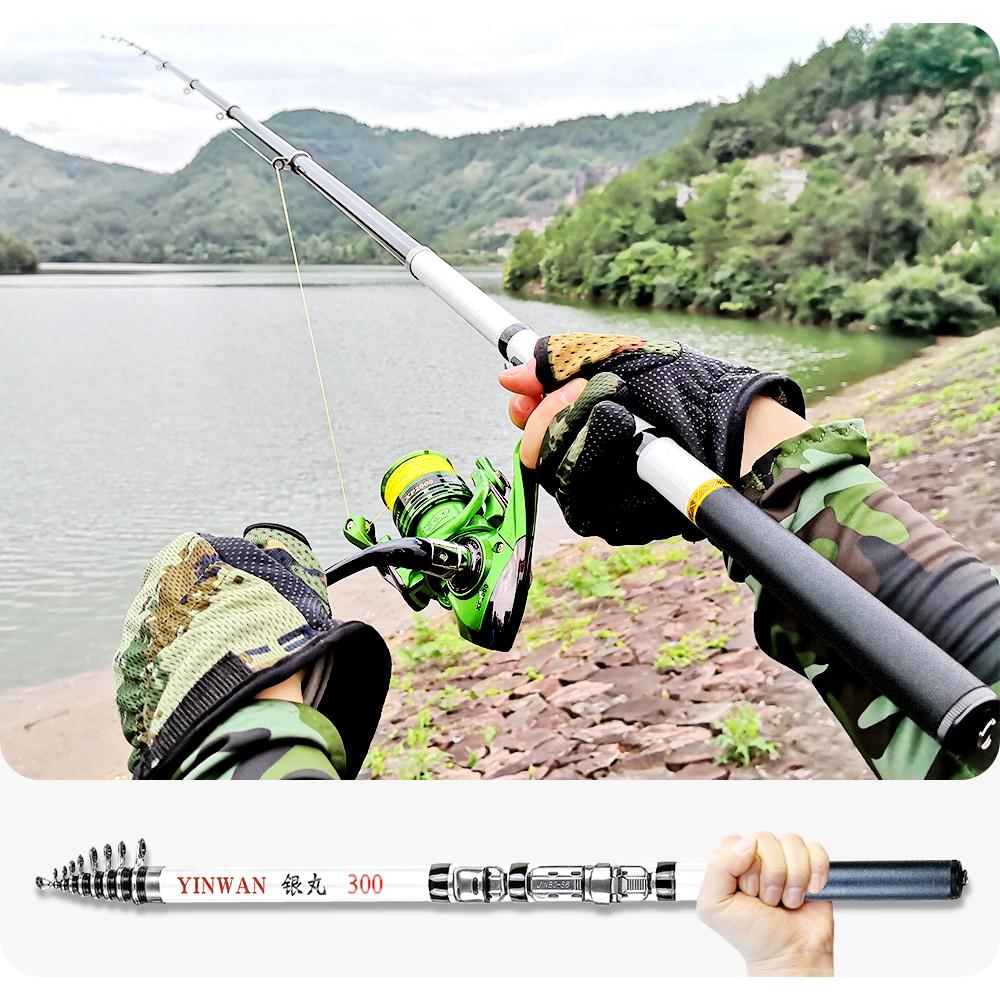 JOSBY Carbon Fiber Rock Fishing Rod Telescopic Feeder Pole Spinning Carp Portable Travel Ultralight Mini 1.5M-3.0M