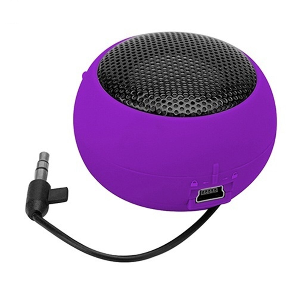 1pc Mini Portable Hamburger Speaker Amplifier 3.5mm Jack Bluetooth Sound Box Loudspeaker Music Player For Laptop Phone PC: purple