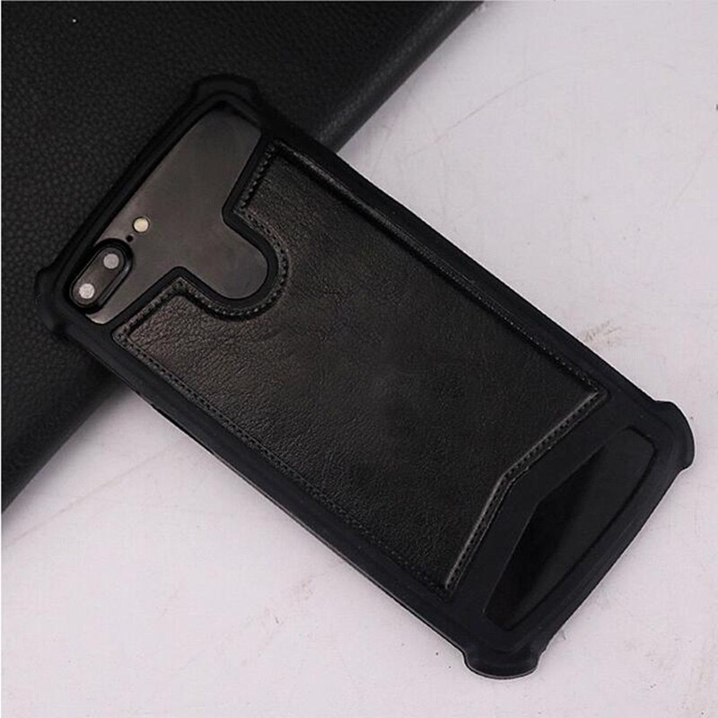 Siliconen Case Voor Santin N1 Schokbestendig Rubber Skin Cover Leather Phone Case Voor SFR Altice S51 Holster: Zwart