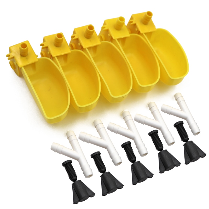 5 Pcs Bird Quail Dove Drinking Bowl Automatic Waterer Hanging Bowls Drinking Cup Bird Quail Feeding tools: Default Title