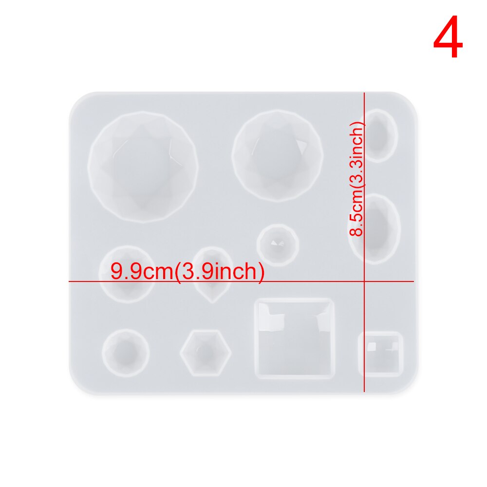 Resin Silicone Pendant Molds Dropping Glue Transparent Cube Triangle Craft DIY Earrings Necklace Mould Jewelry Making Tool: 4