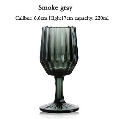 Retro-stil blyfri krystal kopper farverigt glas whiskyglas høj kapacitet ølglas vin kop bar hotel partydrinking ware: B1 220ml
