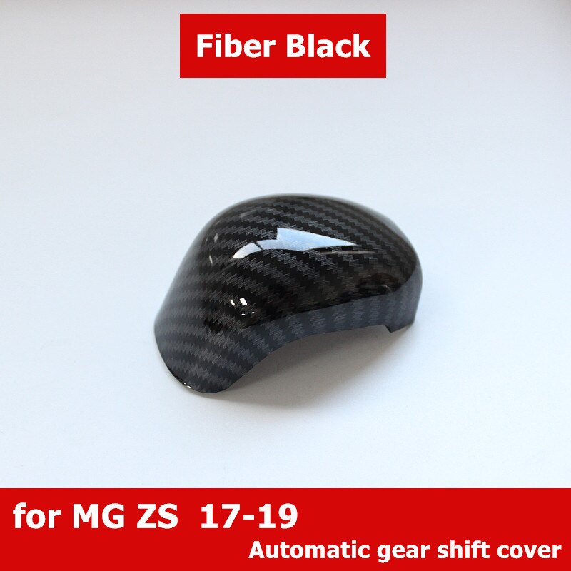 Modified Carbon Fiber Car Automatic Gear Cover for MG MG6 MG ZS Gear Handle Cover Styling Auto Interior Decoration: for MG ZS-Black