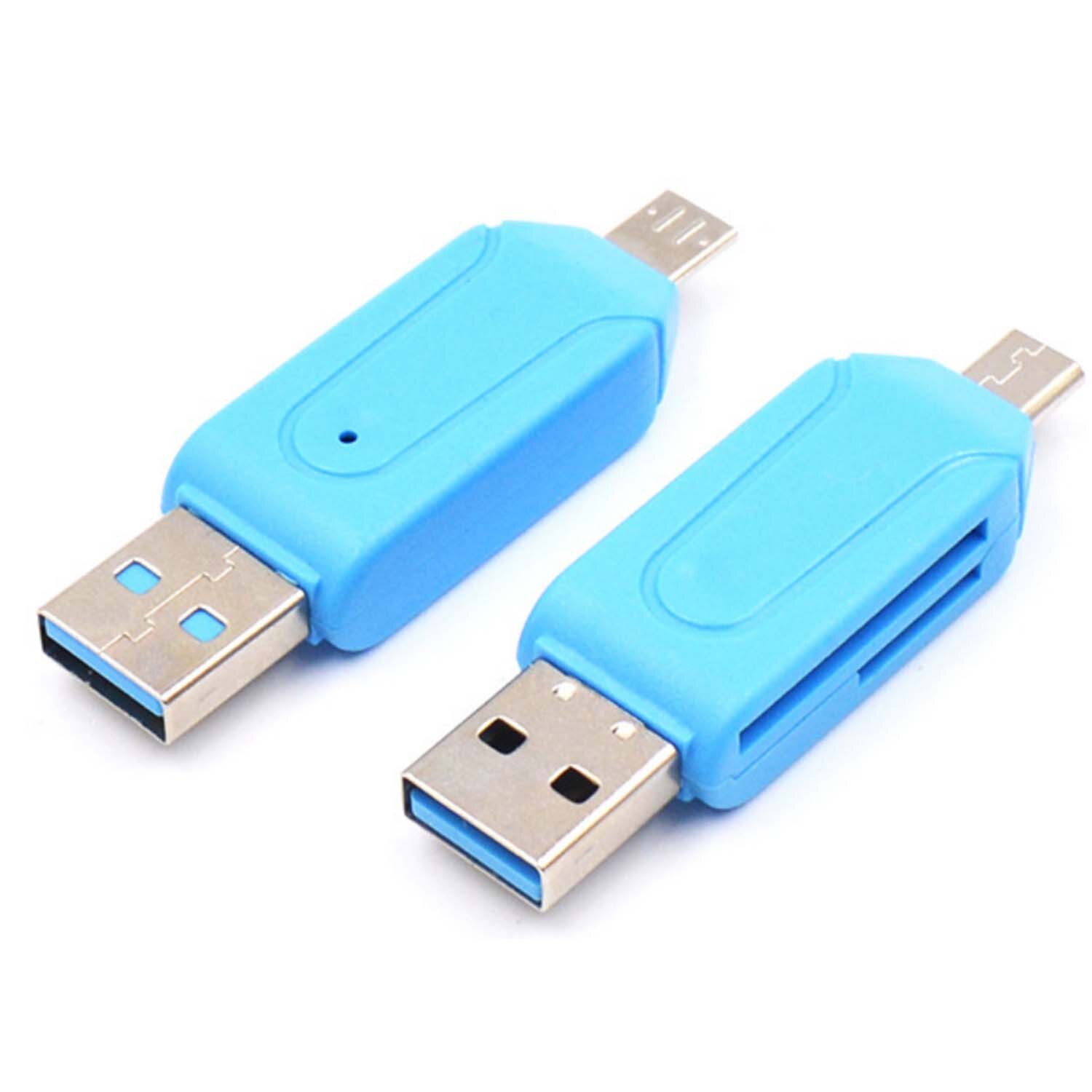 Micro USB 2.0 SD T-Flash MMC SD SDHC TF Memory Card Reader OTG Adapter for Phone PC Tablet