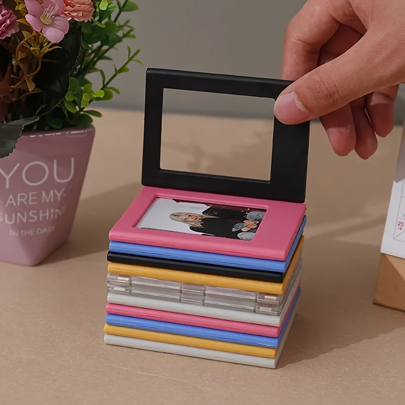 Originalitet kjøleskapsmagnet 3 -tommers bilderamme mini instax fotoalbum liten fotokortholder fotostativ skrivebordsdekor
