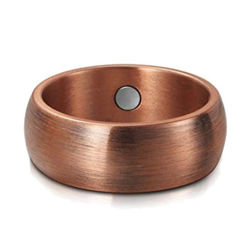 Matte Fertig Gesundheit Energie Einfache Einstellbare Öffnen Kupfer Überzogene Ringe für Arthritis Schmerzen Relief Hologramm Ring Finger Tragen