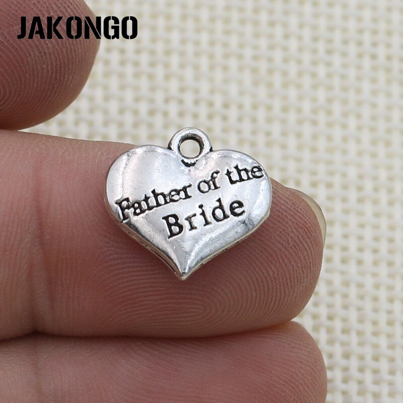 Jajongo-Colgante de plata antigua chapado en oro para novio, accesorios de joyería, pulseras, accesorios, bricolaje, 15x14mm