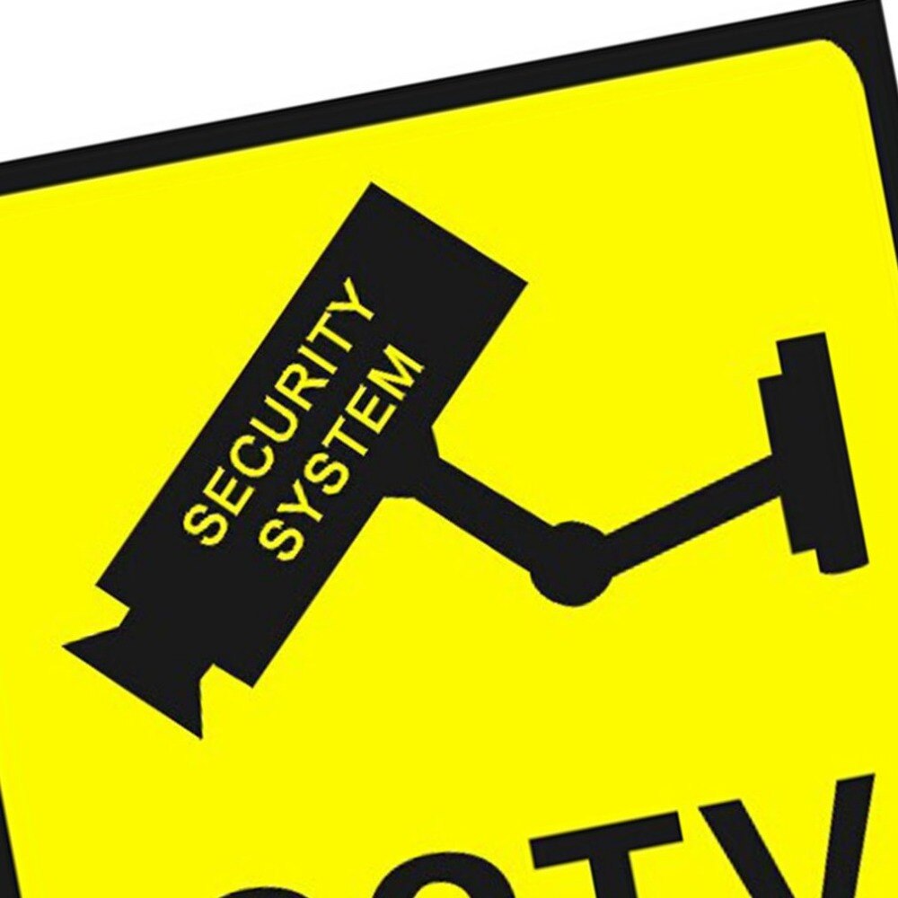 1pc cctv valvonta turvallisuus 24 tunnin näyttö kamera varoitustarrat kyltti varoitus seinä tarra vedenpitävä tarra