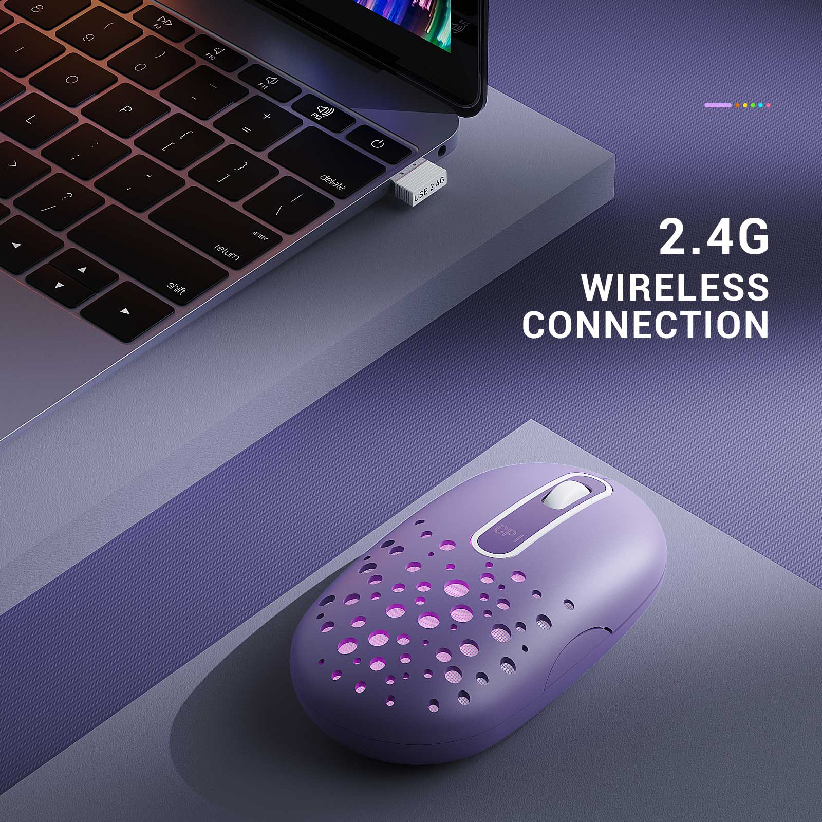 Jelly Comb Wireless Mouse Rechargeable Ergonomic USB Mouse Slim Cordless Mice for Laptop PC Purple Pink Mouse for Computer