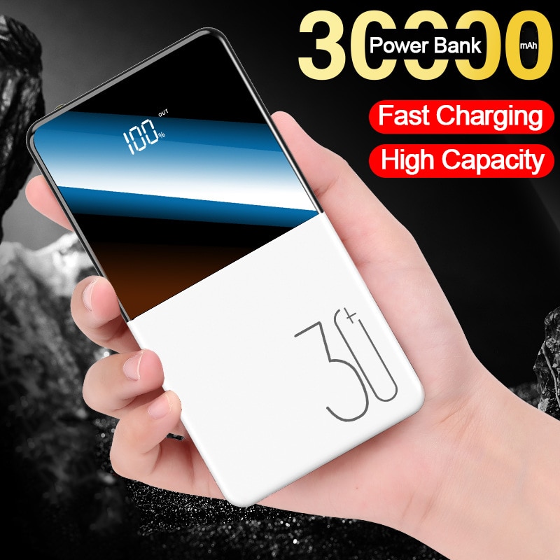30000mAh Power Bank Tragbare Externe Batterie Mit QC Zwei-weg Schnelle Lade Hohe Kapazität Power Ladegerät Für Telefon