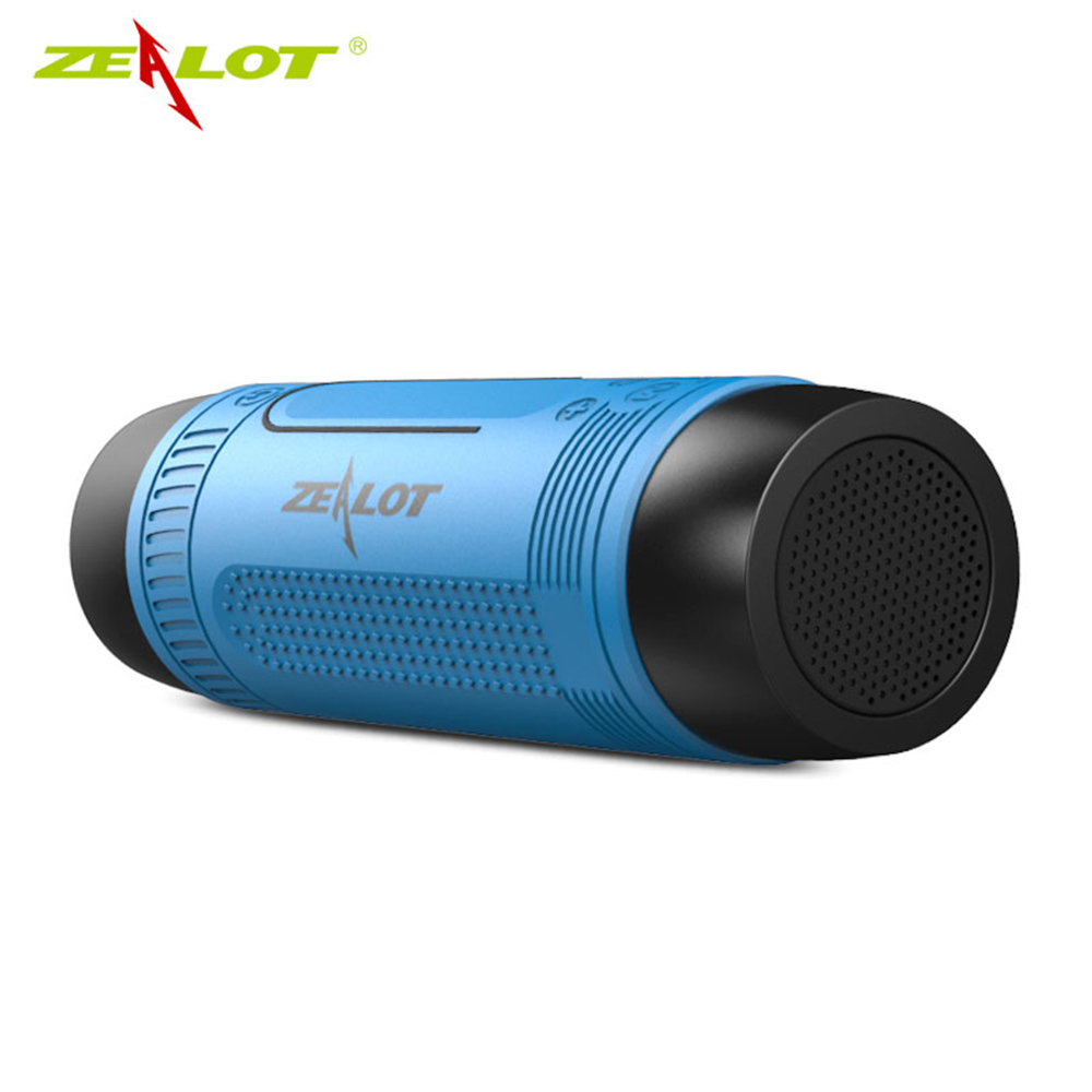 Ijveraar S1 Portable Bluetooth Speaker Draadloze Fiets Speaker Fm Radio Outdoor Waterdichte Boombox Ondersteuning Tf Card, Aux, Zaklamp: Blue