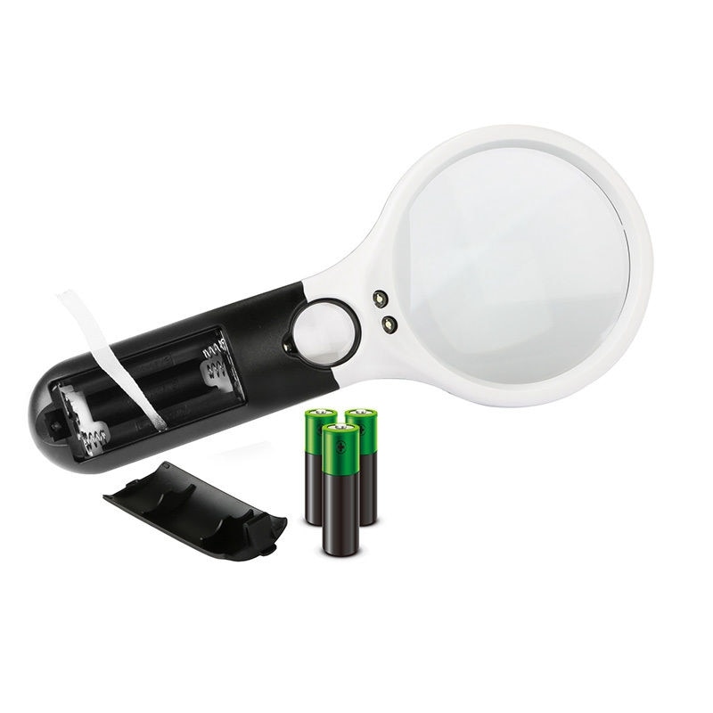 3 LED Light 45X Handheld Magnifier Reading Magnifying Glass Lens Jewelry Loupe