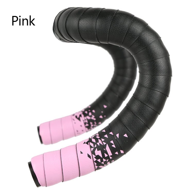 1pair Bike Handlebar Wrap Comfortable Road Bicycle Handlebar Tape Non-slip Cycling Handle Belt with Bar Plug Bicycle Equipment: Pink