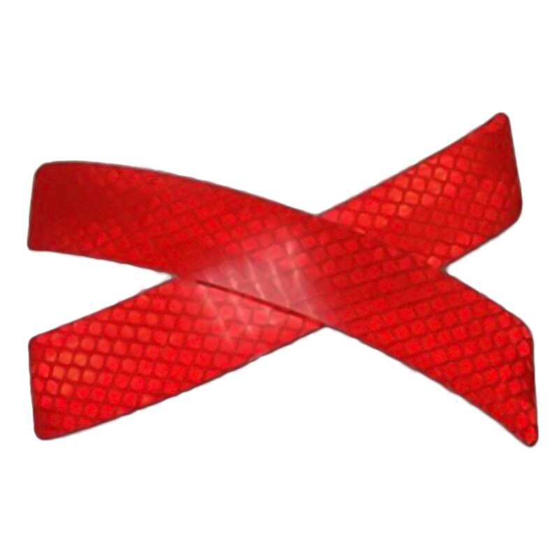 2Pcs/Lot Car Bumper Reflective Warning Strip Decal Stickers Auto Accessory Reflector Stickers Decals Car Styling: Red