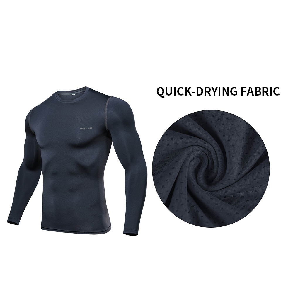 Outto hombres de ciclismo capas de la Base de manga larga de compresión de secado rápido Fitness correr ropa interior de bicicleta