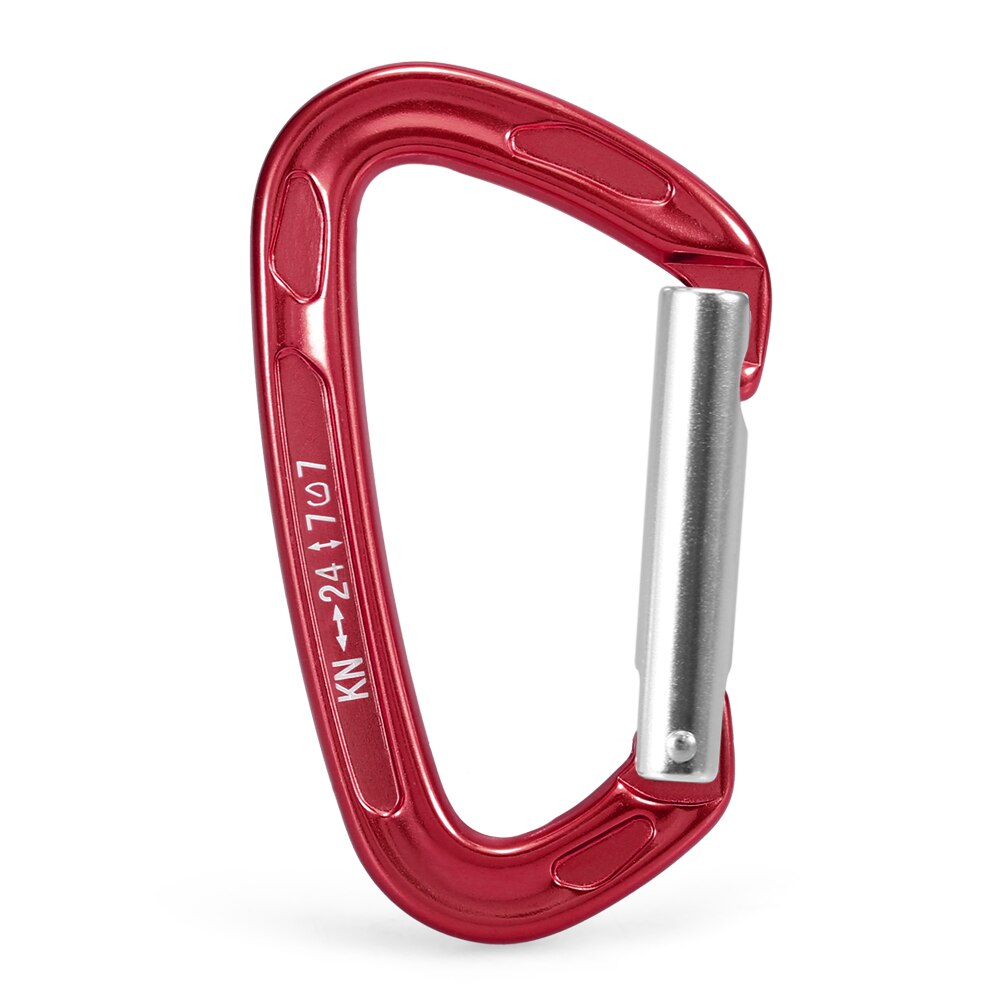 22KN / 24KN Straight Gate Carabiner Non-locking Gate Carabiner Climbing Canyoning Backpacking Hammocks Key Nose Carabiner
