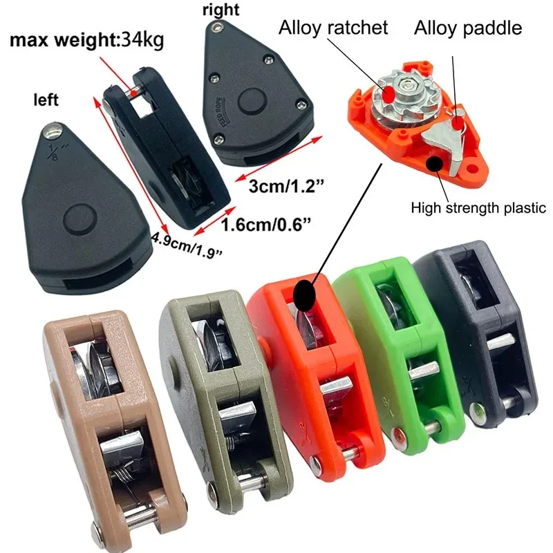 4M 6Pc Reflecterende Camping Tent Wind Touw Vastbinden Spanner Bevestiging Katrol Ratel Luifel Touw Gesp Touw tent Accessoire
