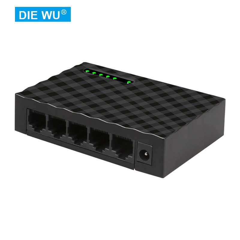 TXE029 5 Port 10/100M Ethernet Network Switch Ethernet Splitter | Plug & Play | Fanless | Traffic Optimization | Unmanaged