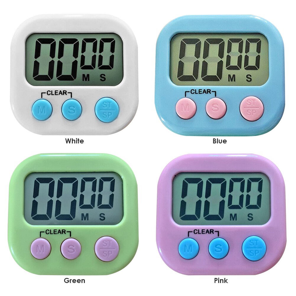 Magnetische Lcd-Scherm Elektronische Timer Koken Digitale Display Tafel Countdown Wekker Stopwatch Met Stand Voor Keuken