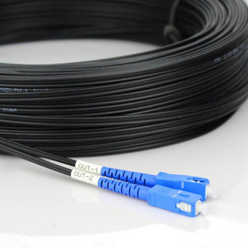 500 Mt draussen SC UPC Duplex FTTH Tropfen Patchkabel SC Singlemode Duplex G657A lwl-patchkabel FTTH lwl Jumper Kabel