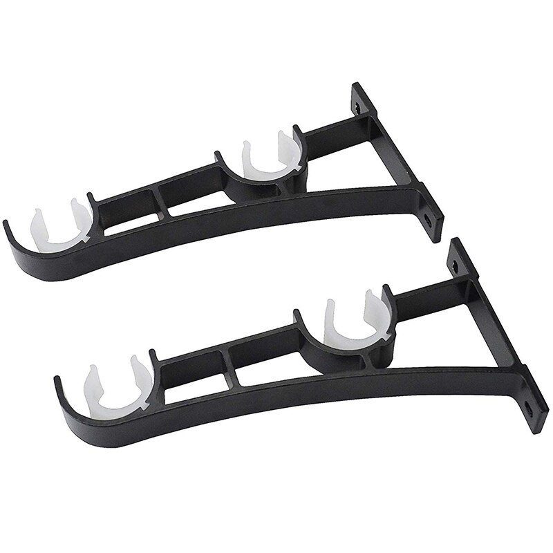 Double Curtain Rod Holders Set, Curtain Rod Brackets, Tap Right Into Window Frame Curtain Rod Hang Curtain Brackets for Window B