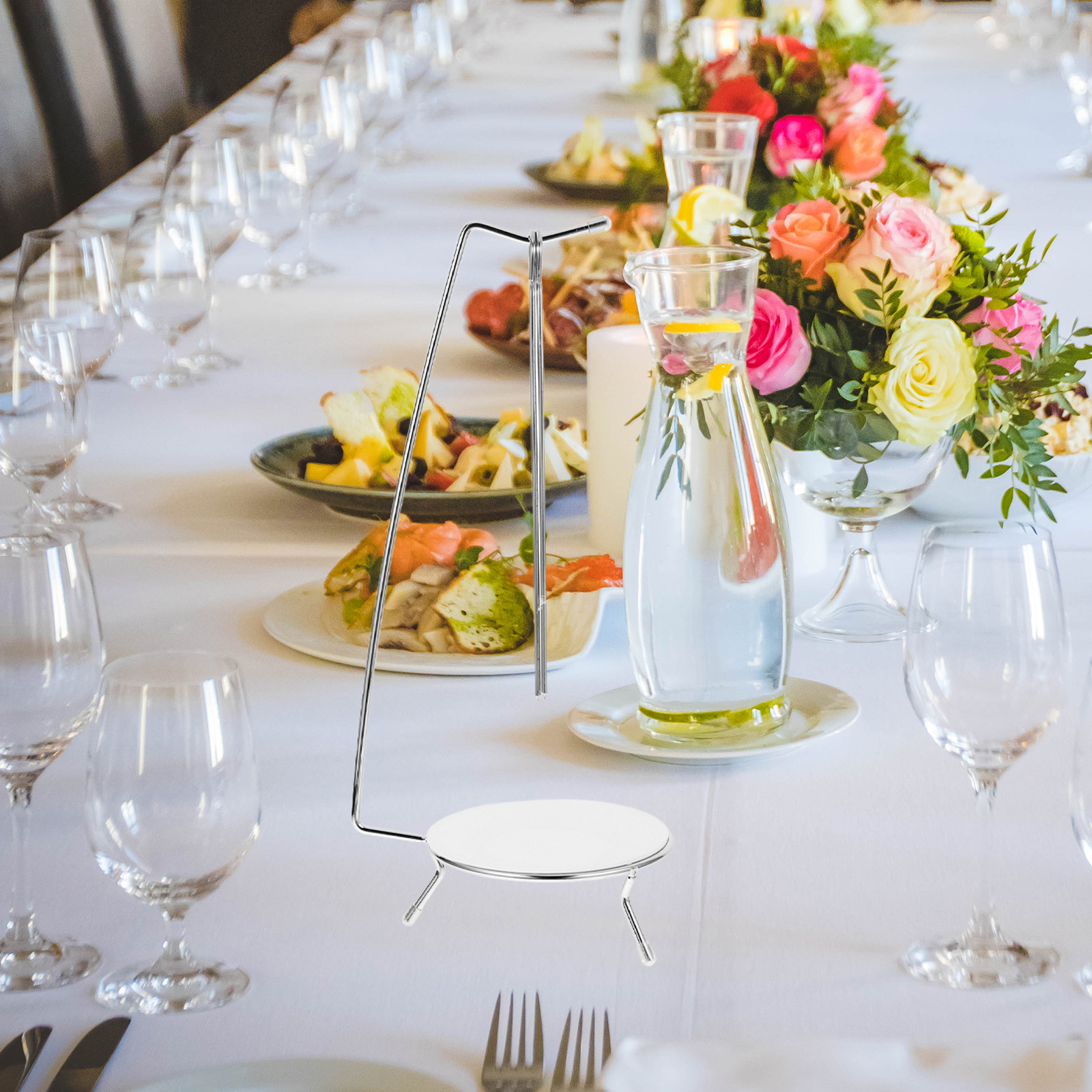 Ophæng til spyd i rustfrit stål, multifunktionel grillrist, grillrist i rustfrit stål, stegerist til kebab, grillspyd