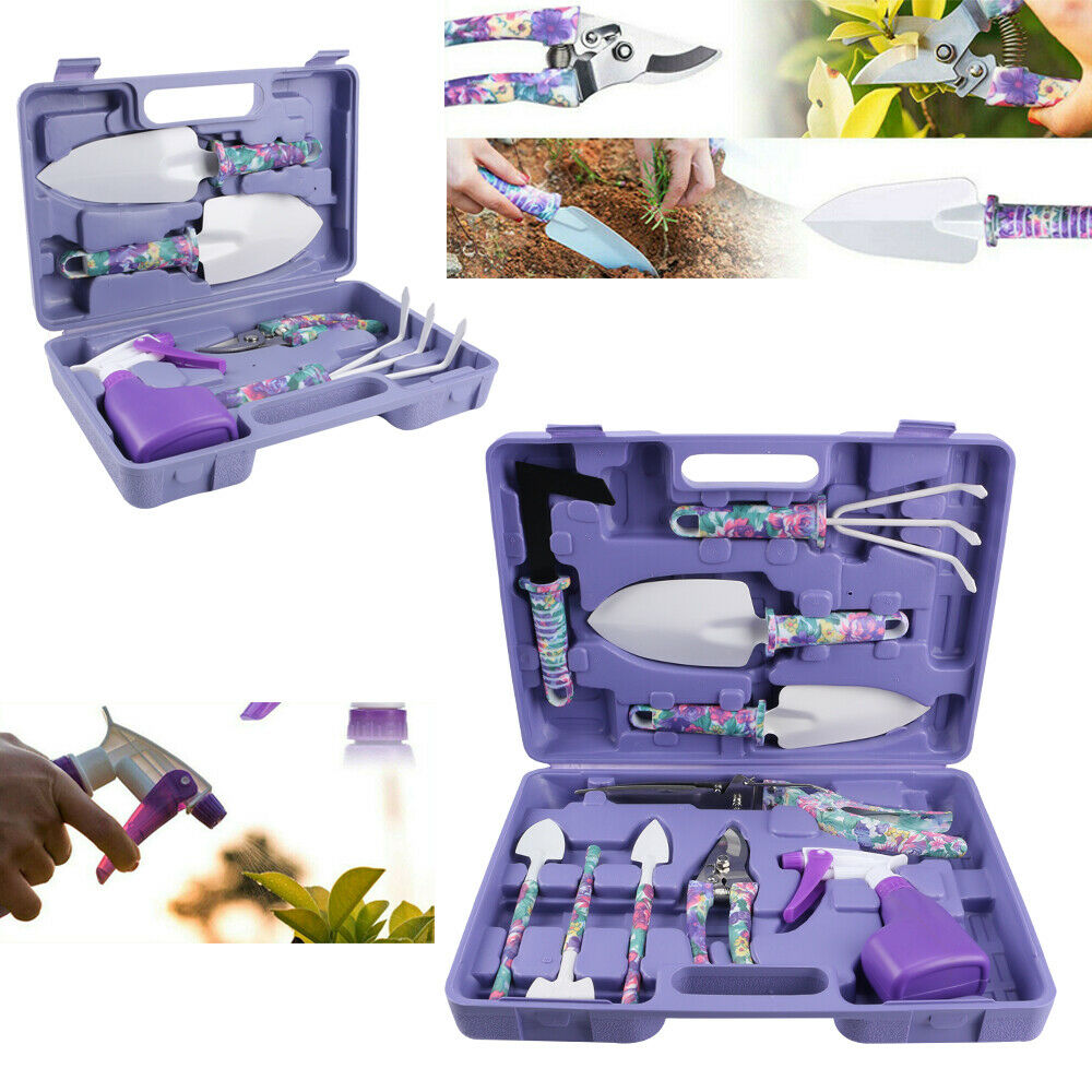 10PCS Garden Tools Kit Gardening Tools Set Pruner Rake Shovel Grass Garden Hand Tool Set With Storage Case For Garden Tools