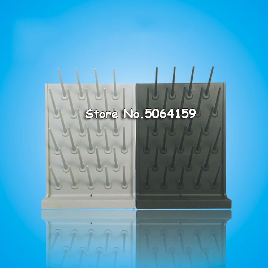 Laboratory Single-sided Removable Drip Rack 27 Pegs Drying Rack High Density PP Beaker test tube Rack
