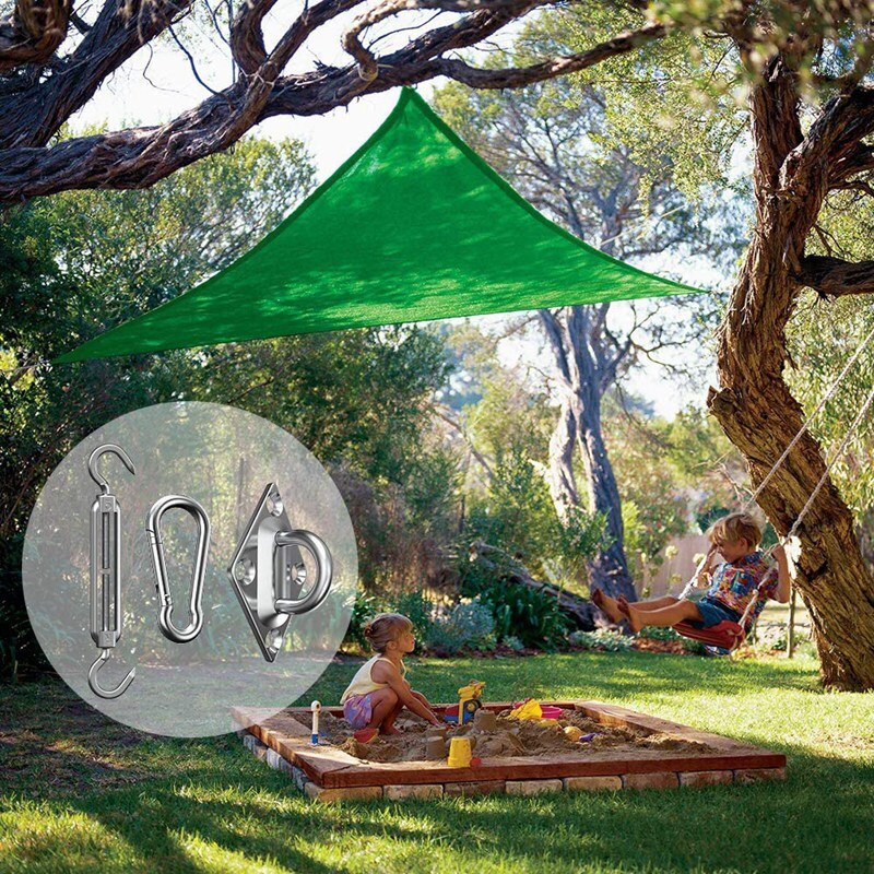 40Pcs Sun Shade Sail Fixing Kit Sail Shade Hardware Kit 304 Stainless Steel for Garden Rectangle/Square Installation