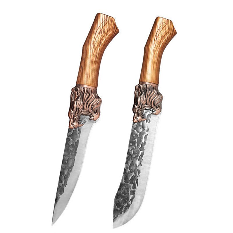 Forging Kitchen Knife Household Stainless Steel Boning Knife Cutting Kitchen Knife Slicing Chop Bone Chopping Knife Cooking Tool: Style 1-4