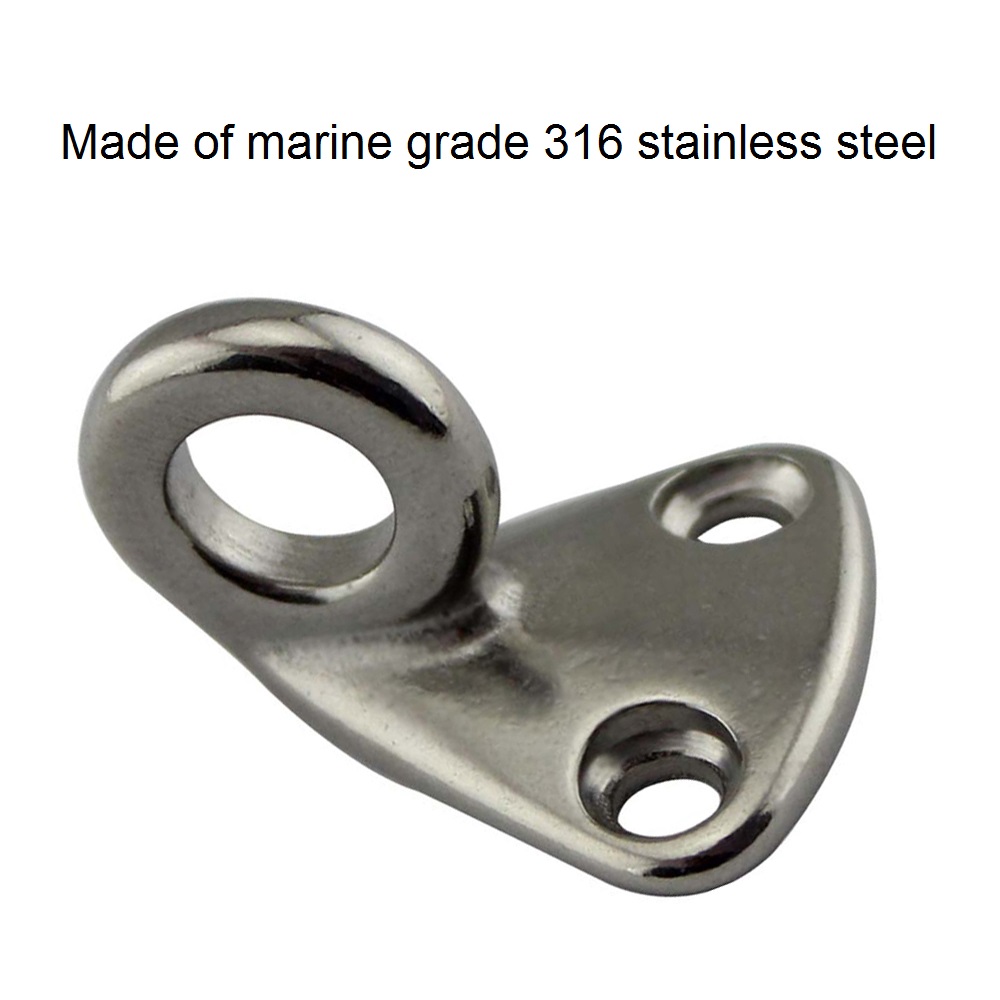 5PCS 316 Stainless Steel Fender Hook With Closed Eye Marine Boat Hardware Clothes Eye Deck Fender Hook