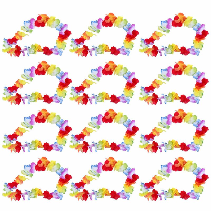 10 stücke Hawaii Künstliche Blume Halskette Hawaii Leis Girlande kranz Sommer Strand Party DIY Hawaiian Party Dekorationen