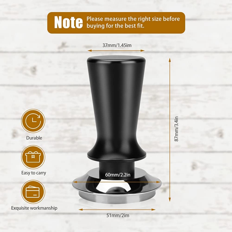 Calibrated Espresso Tamper Coffee Tamper With Spring Loaded Tamper Tool Powder Press With Flat Stainless Steel Base