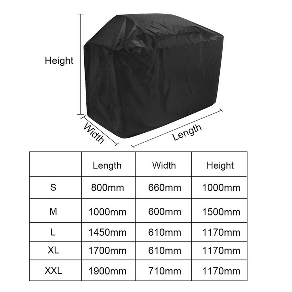 5 Sizes BBQ Cover Waterproof Grill Accessories Barbecue Covers for Weber Gas Large Barbeque UV Outdoor Garden BBQ Accessories