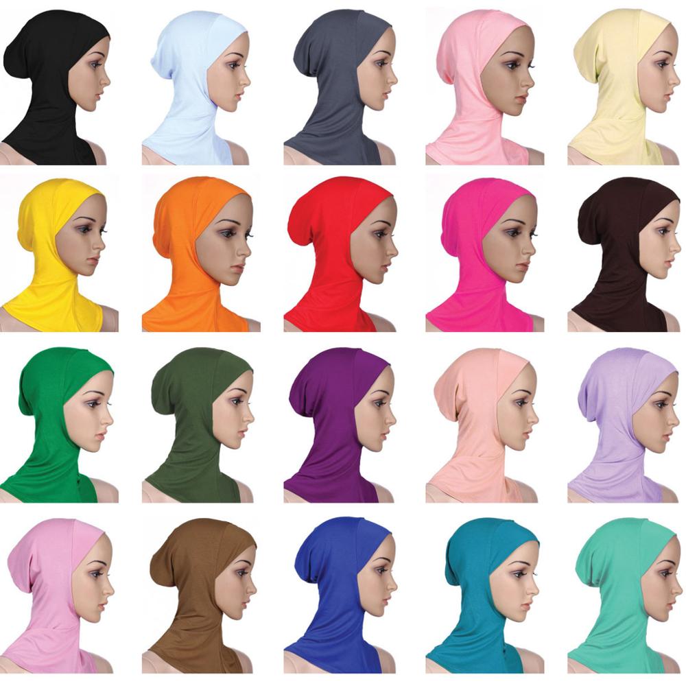 PEIFU-gorro de baño Hijab interno para Mujer, Turbante elástico islámico musulmán, Turbante envolvente para el capó, gorros de baño para Mujer