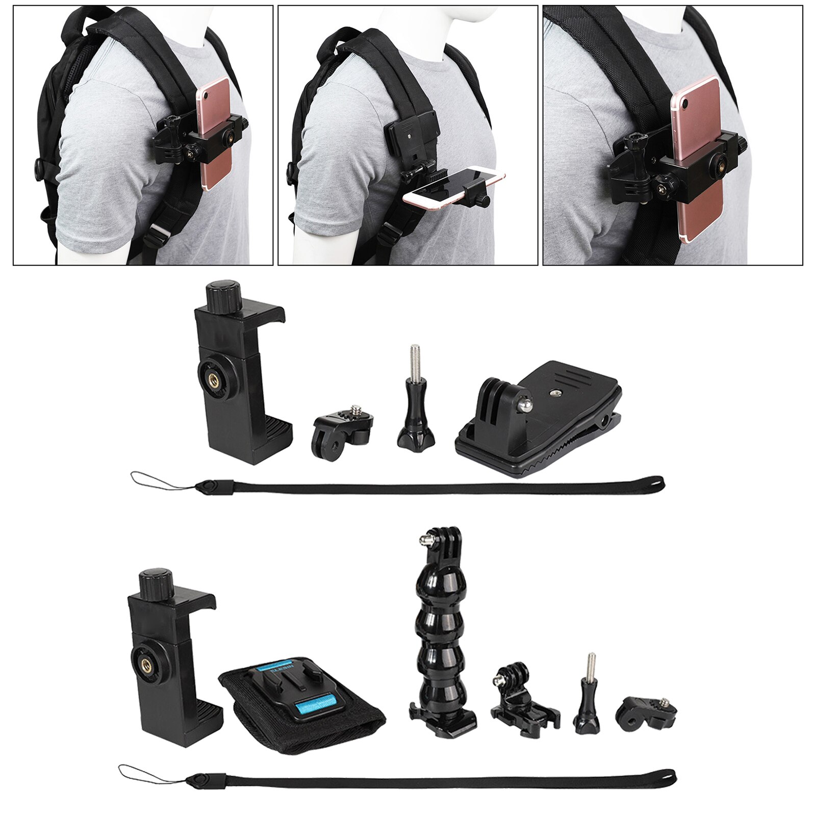 Rugzak Shoulder Strap Mount Houder Telefoon Klem Voor Mobiele Telefoons Max 7"