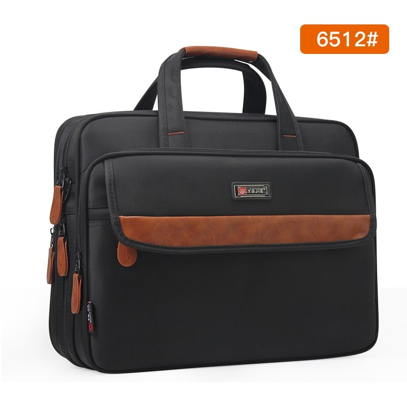 Heren aktetas zakelijke reis 14 inch laptoptas grote capaciteit zwart waterdicht oxford: 6512