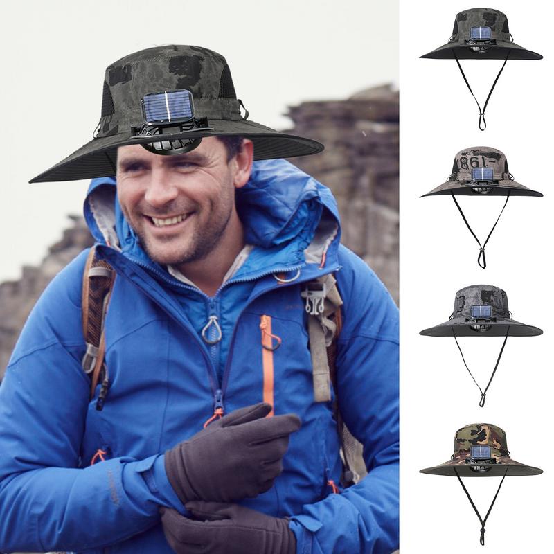 Kapelusz wędkarski z wentylatorem słonecznym Kapelusz z wentylatorem z możliwością ładowania Lekkie czapki wędkarskie Zewnętrzna osłona przeciwsłoneczna robić alpinizmu na świeżym powietrzu