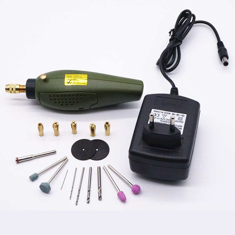 Mini electric grinder DIY engraving electric drill P500-10 sets of decorations making power tools micro polishing electric grind