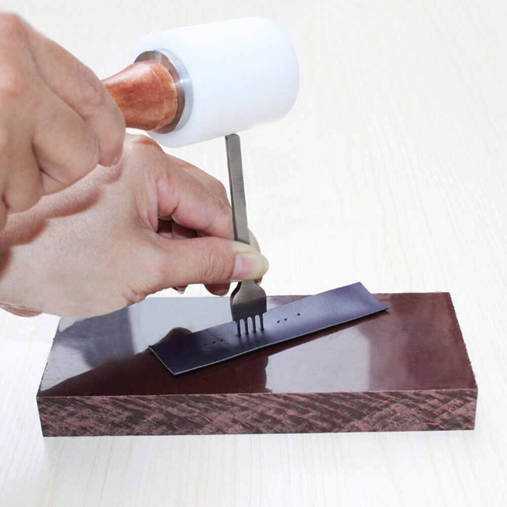 4 st/parti diy läderhantverksverktyg 3/4/5/6mm hålslag i läder sömnad stansverktyg 1+2+4+6 tappverktyg för läderbälte