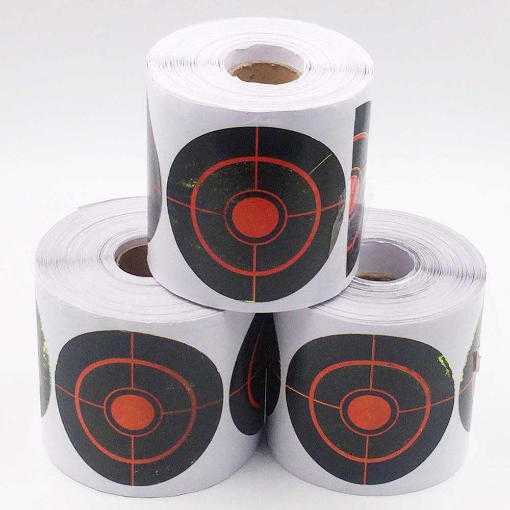 250/100 rolle Schießen Ziel Aufkleber 7,5 cm Lange Anhaltende dauerhaft Schießen Zubehör Bullseye Spritzwasser Ziel Reaktiven Aufkleber
