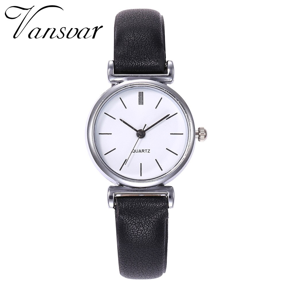 Relogio Feminino vansvar Watch Women Casual Quartz Leather Band Newv Strap WristWatch Small Dial Saat Reloj Mujer