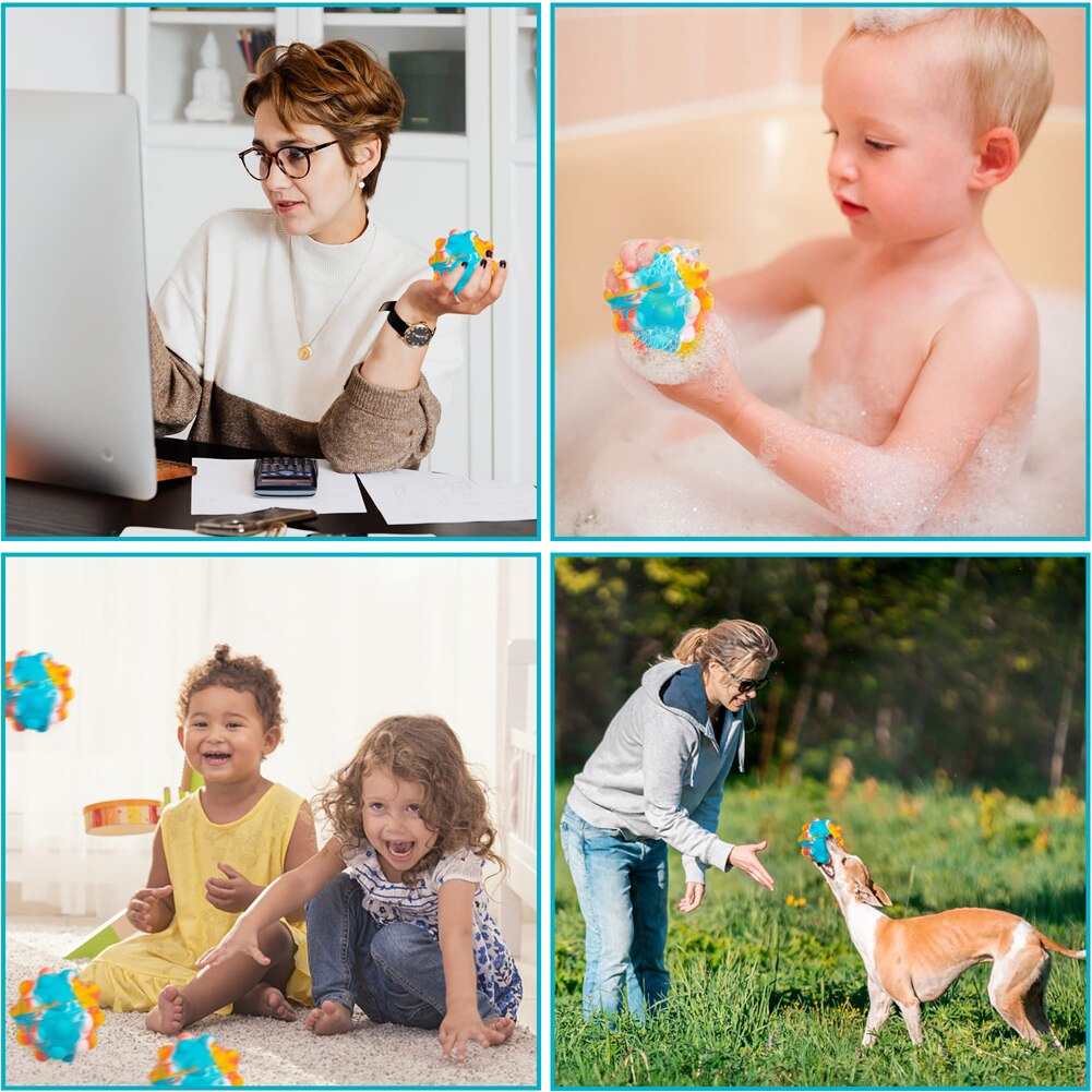 7 eksklusive stiler 3d fingerleker ball spill anti stress kawaii popit figet barn leker 3d fidget leker ball barn