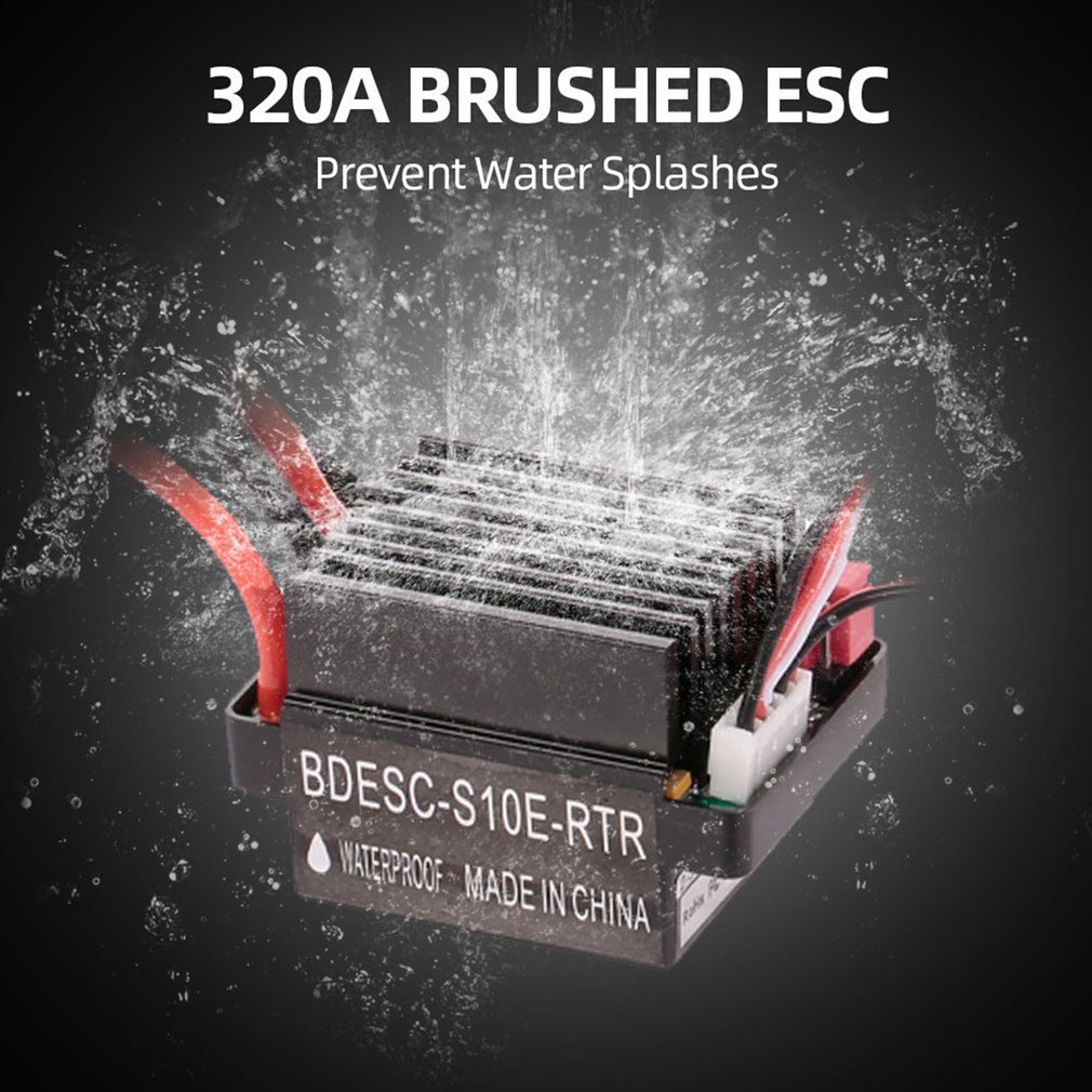 5 V/2A BEC 320A 2-3 S Waterdichte Geborsteld ESC Elektrische Snelheidsregelaar Geschikt voor 1:10 Schaal RC Auto Voor Boot