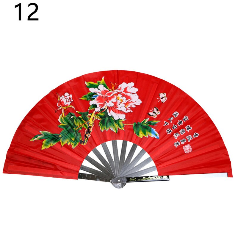 Rustfritt stål tai chi fan fitness kung fu kampsport ytelse dans fan rustfritt stål kampsport fan: 12