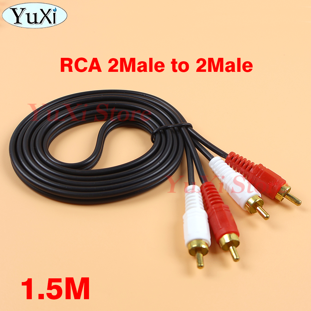 RCA Male naar RCA Female Audio Video Kabel Lijn twin RCA Male Verlengkabel Snoer Draad Lijn voor Versterker Luidspreker DVD TV Etc: Rood / < =0.5m
